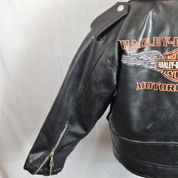 Harley-Davidson faux leather kids coat size 7 - Picture 10 of 16